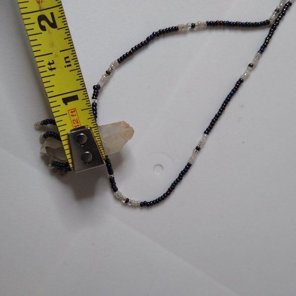 Small Bead And Quartz Crystal Necklace - Picture 16 of 16